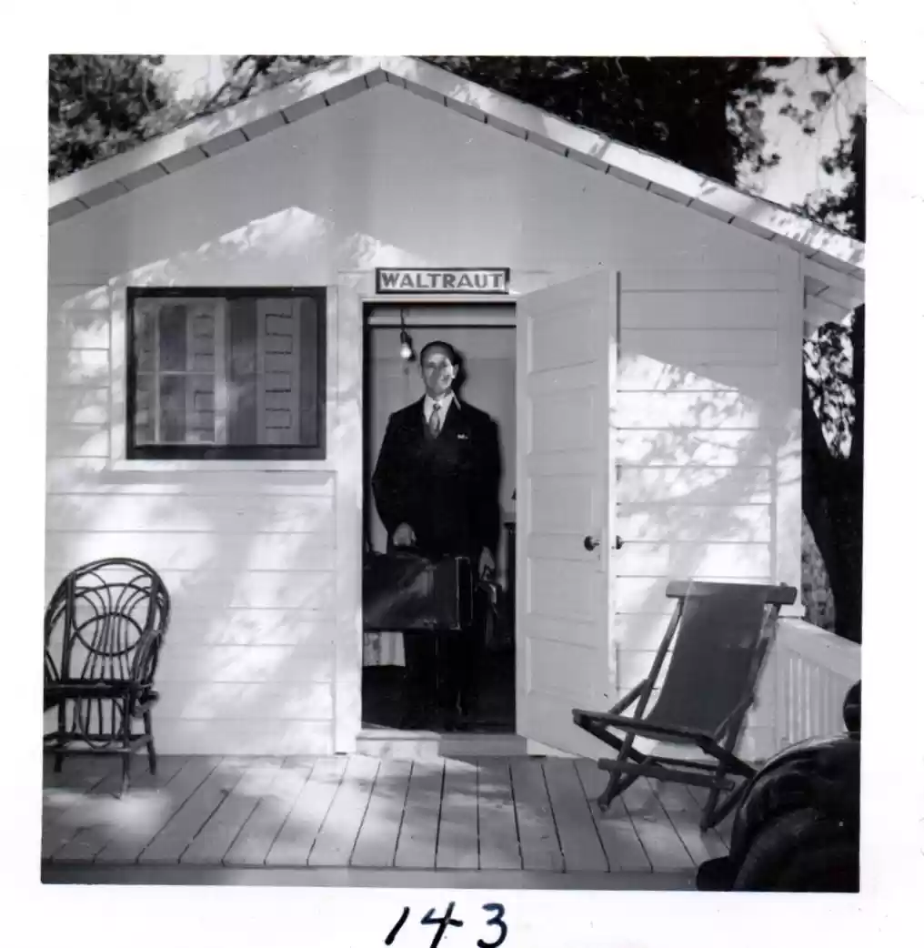 143-F.W. Homberger checking out of Waltrout. Seigler Springs